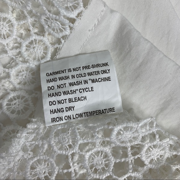 Solitaire Swim Lace Solid Cover Up Top‎ White S - Picture 7 of 10